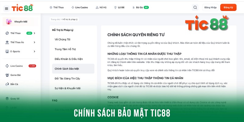 Quy định bảo mật đảm bảo an toàn dữ liệu khách hàng tại Tic88 